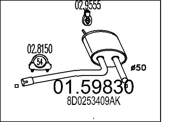 Mittelschalldämpfer