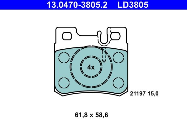 Brake Pad Set, disc brake 13.0470-3805.2