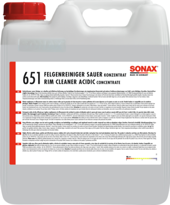 SONAX FelgenReiniger sauer Konzentrat / 10 Liter