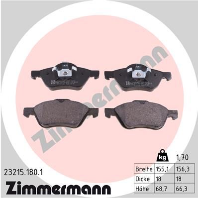 Brake Pad Set, disc brake 23215.180.1