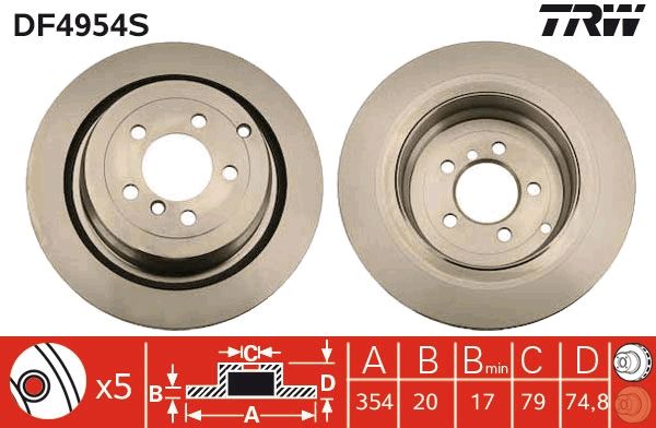 TRW BRAKE DISC - TecDoc 1