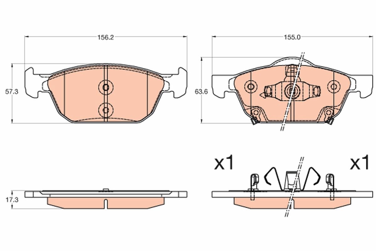 Brake Pad Set, disc brake GDB3600