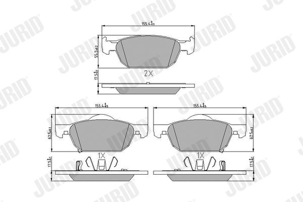 Brake Pad Set, disc brake 572624J