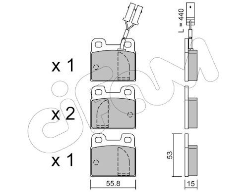 Bremsbelagsatz, Scheibenbremse