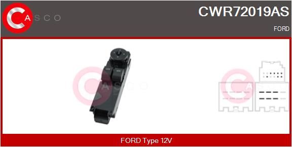 CASCO CWR72019AS - Schalter, Fensterheber