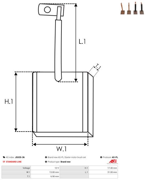 anglies šepetėlis, starteris