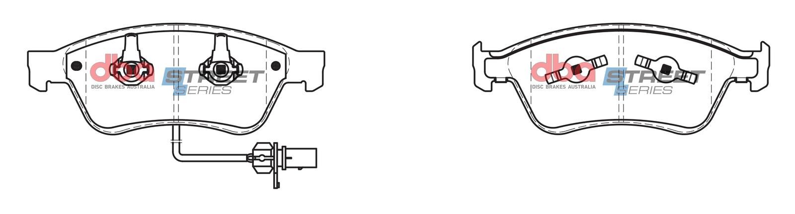 DBA SS STREET SERIES BRAKE PADS [ Chrysler/Dodge/Jeep F ] - TecDoc Only