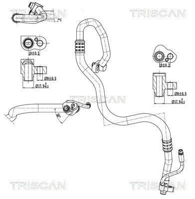 TRISCAN 9010 11036 - Hochdruck-/Niederdruckleitung, Klimaanlage