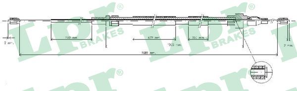 Cable Pull, parking brake C0936B