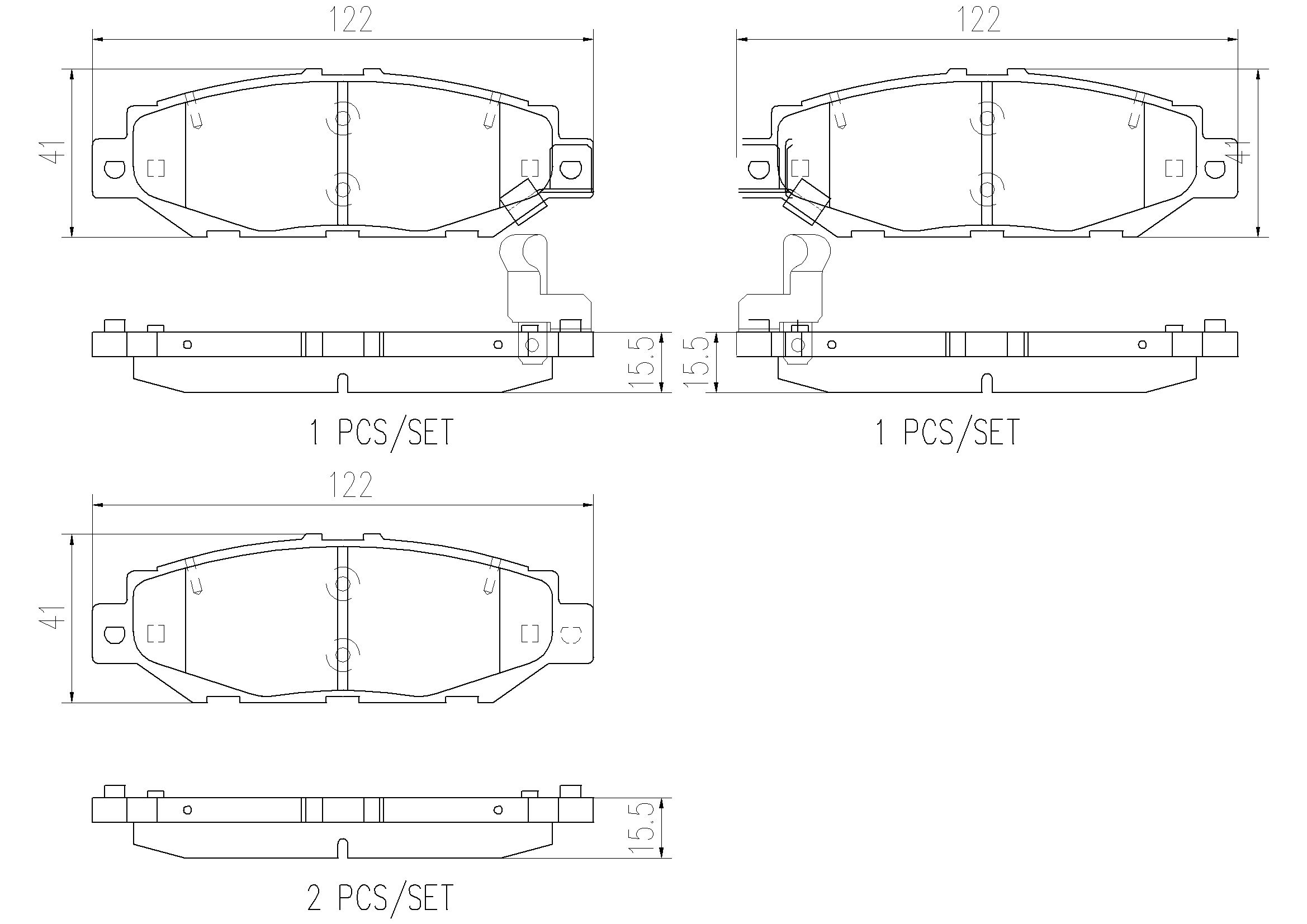 BREMBO DISC PAD -  LEXUS GS300 JZS 95-04 (RR) - TecDoc Only