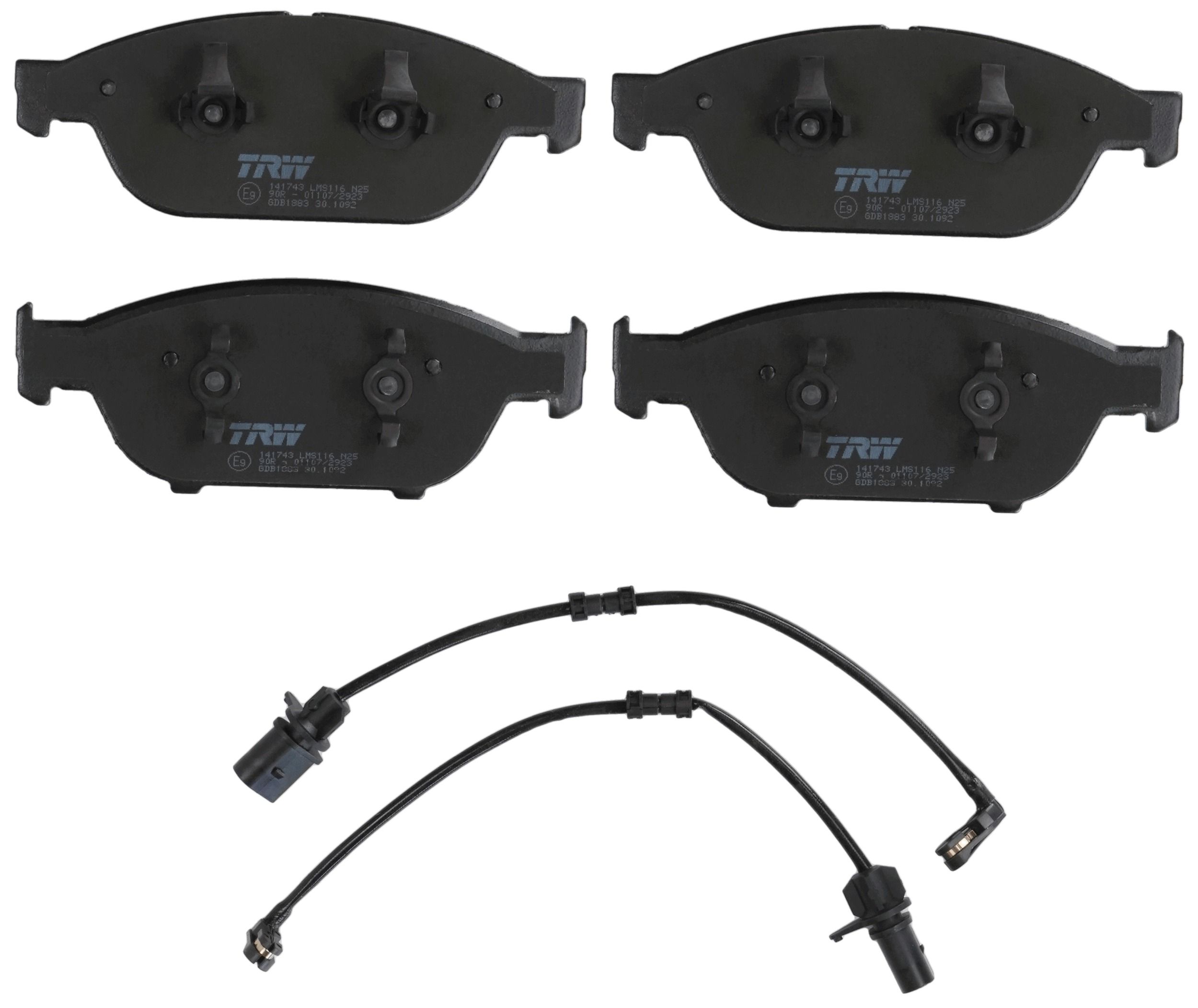 Bremsbelagsatz, Scheibenbremse