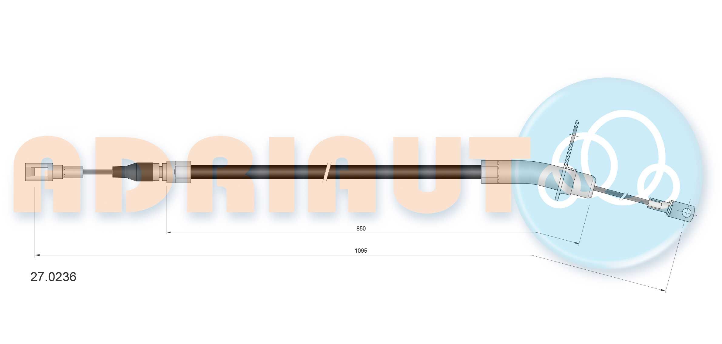 ADRIAUTO 27.0236 - Seilzug, Feststellbremse