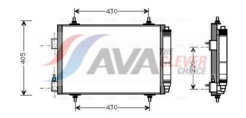 AVA QUALITY COOLING CNA5192D - Kondensator, Klimaanlage ** CLEVER FIT **