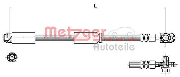 4116227 METZGER fékcső