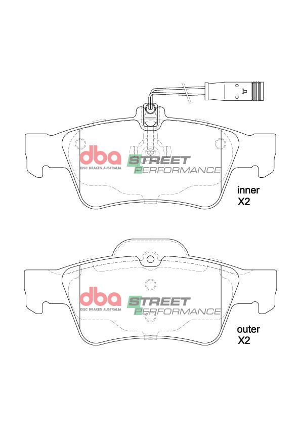 DBA  SP PERFORMANCE  BRAKE PADS [ MERCEDES-BENZ S350 W221 2011-2013 R ] - TecDoc Only