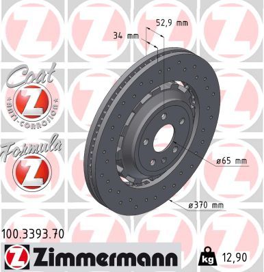 Zimmermann 100.3393.70 Bremsscheibe