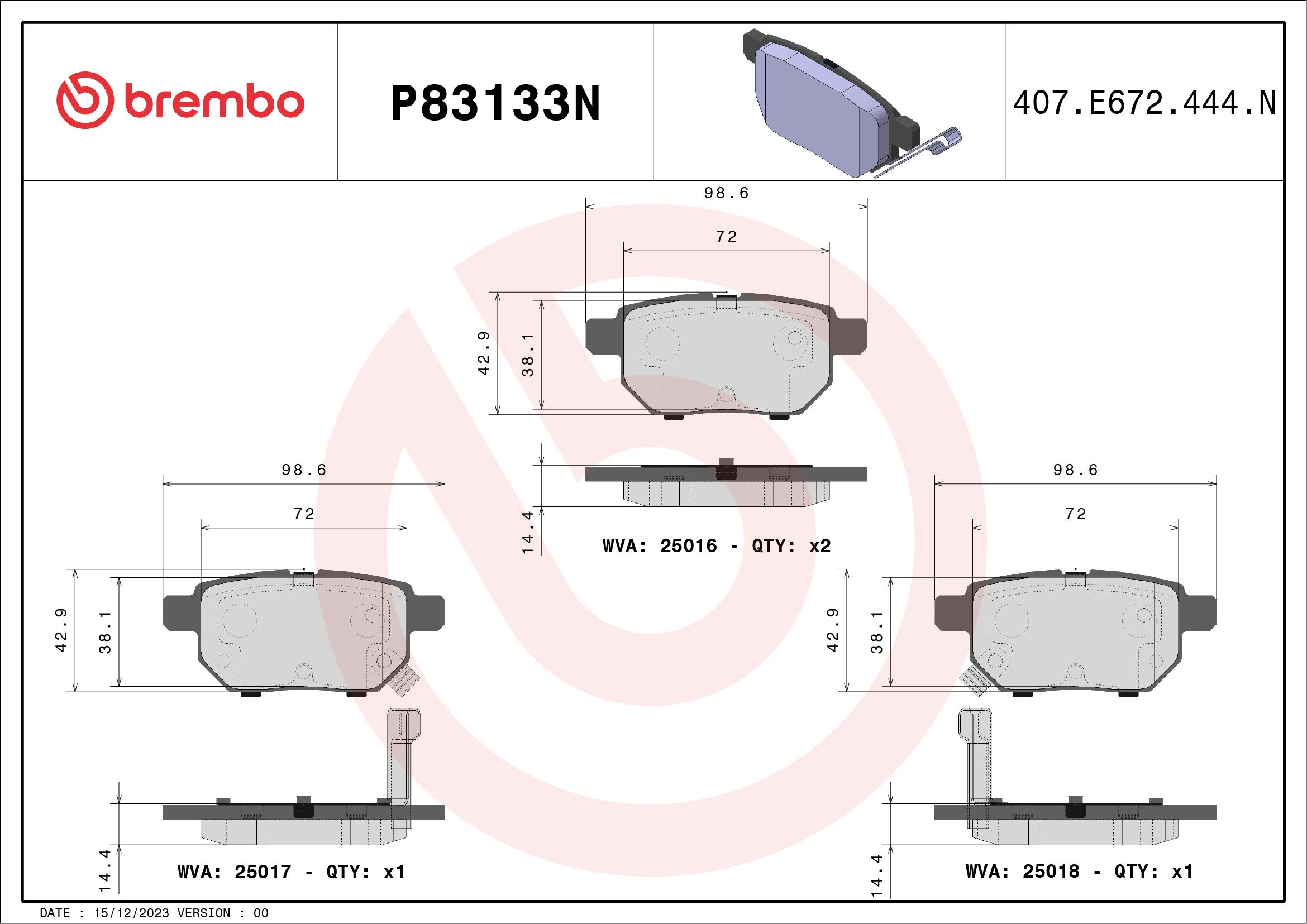 TOYOTA COROLLA (ZRE_) 1.8 06-18 (RR) *Holes - TecDoc 1