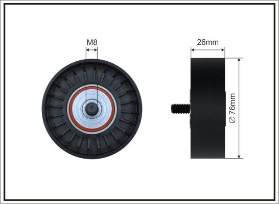 Tensioner Pulley, V-ribbed belt 200-98