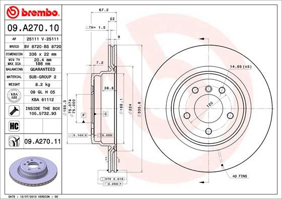 Brake Disc 09.A270.11