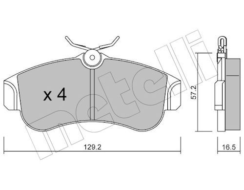 METELLI 22-0123-0 - Bremsbelagsatz, Scheibenbremse