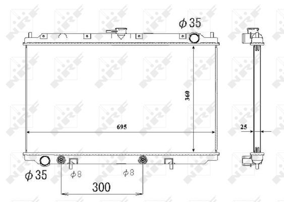 NRF 53695 Radiator, engine cooling