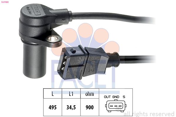 Sensor, crankshaft pulse 9.0160