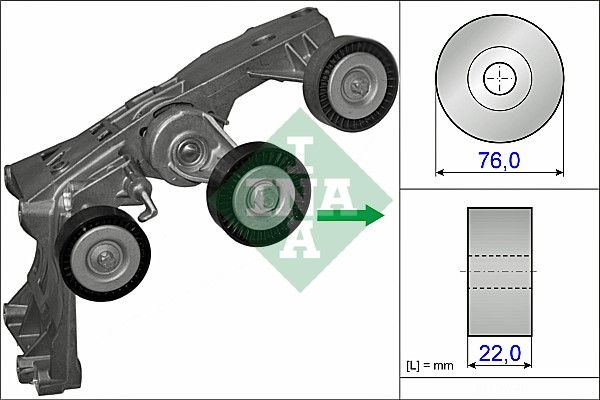 Belt Tensioner, V-ribbed belt 534 0431 10