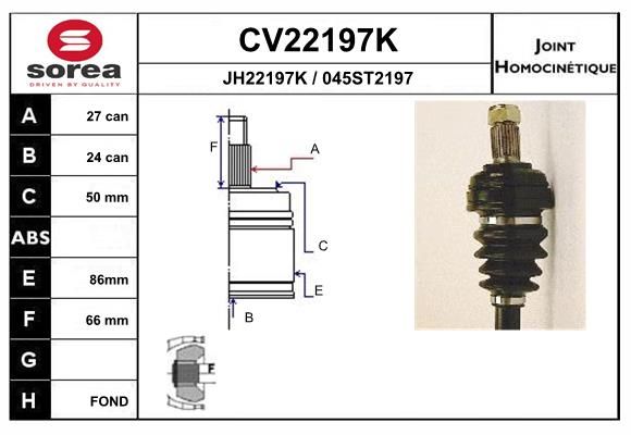 Gelenksatz, Antriebswelle