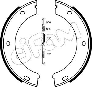 Bremsbackensatz, Feststellbremse