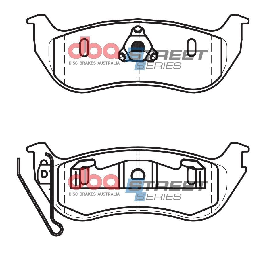 DBA SS STREET SERIES BRAKE PADS [ Jeep Cherokee / 2002-2008 R  ] - TecDoc Only