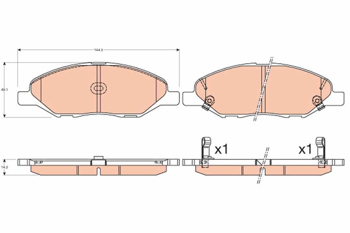 Brake Pad Set, disc brake GDB3577