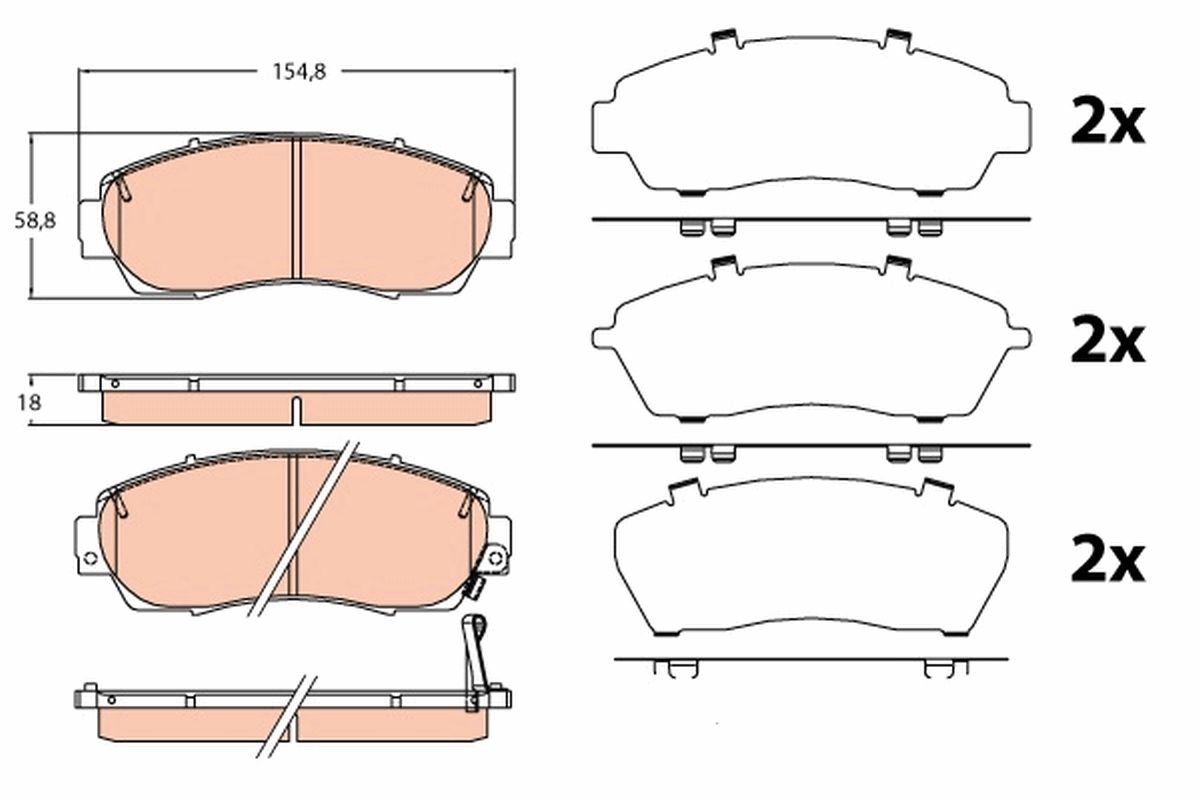 Brake Pad Set, disc brake GDB3581