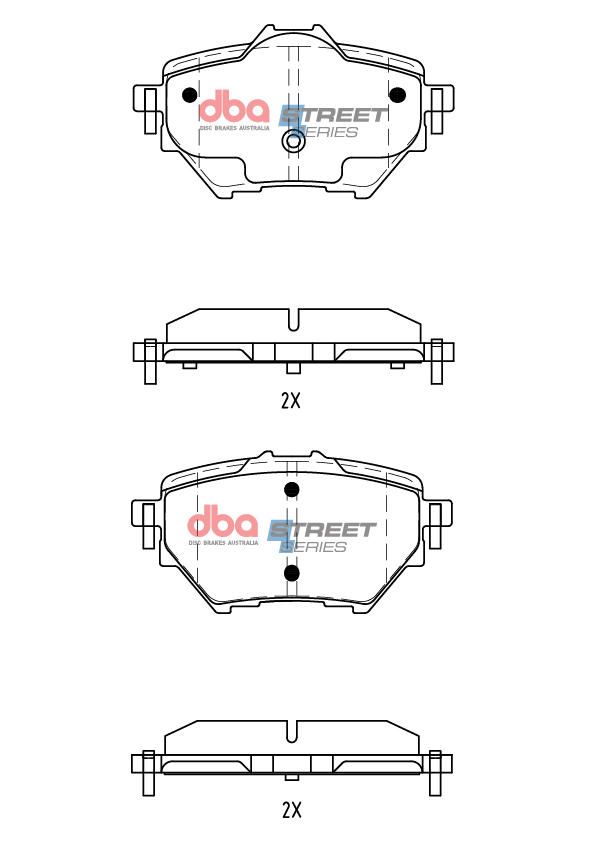 DBA SS STREET SERIES BRAKE PADS [ CITROEN C5X SHINE 2023 -> R ] - TecDoc Only