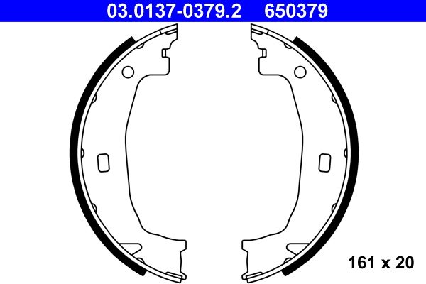 Brake Shoe Set, parking brake 03.0137-0379.2