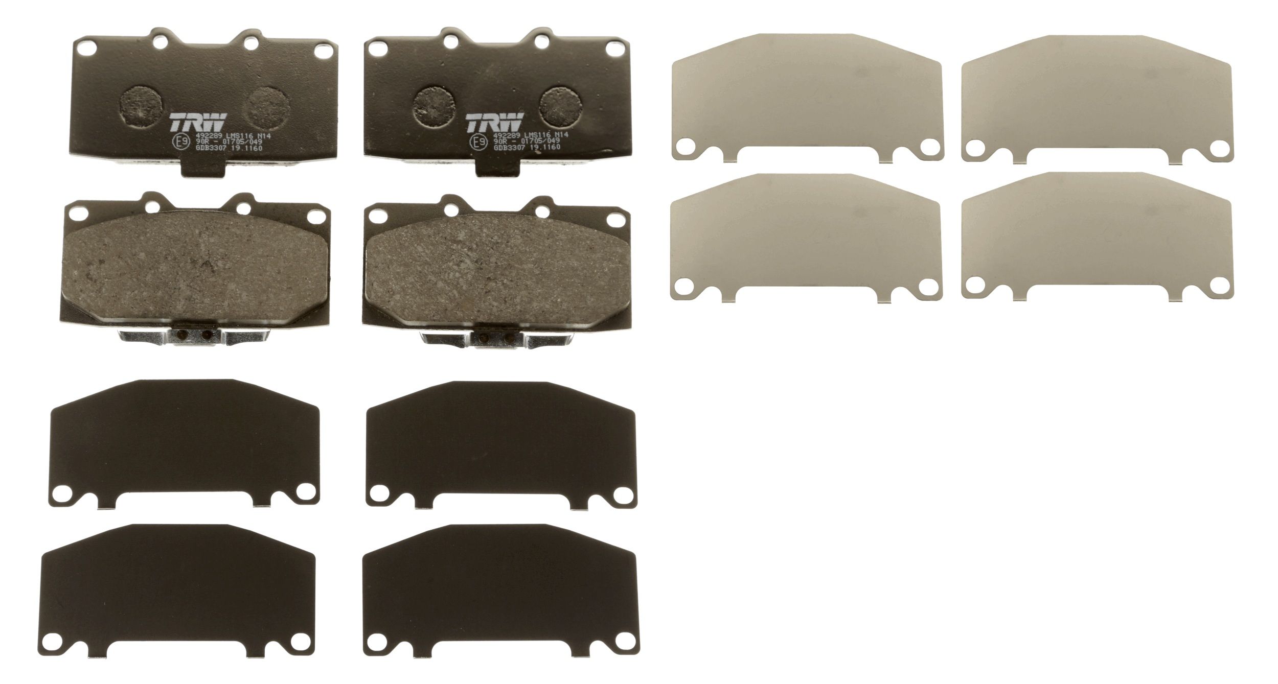 TRW DISC BRAKE PADS - TecDoc 2