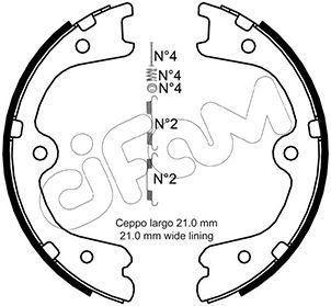 Bremsbackensatz, Feststellbremse