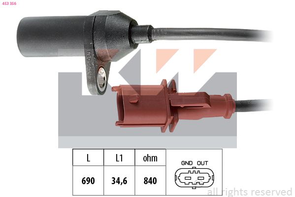 453 356 KW Made in Italy - OE Equivalent impulzusadó, főtengely