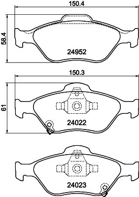 Brake Pad Set, disc brake 8DB 355 025-321