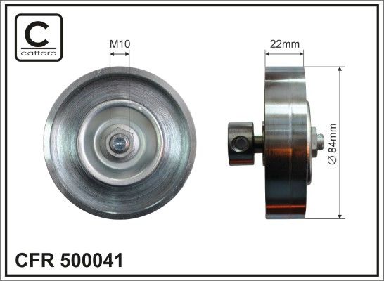 Tensioner Pulley, V-ribbed belt 500041