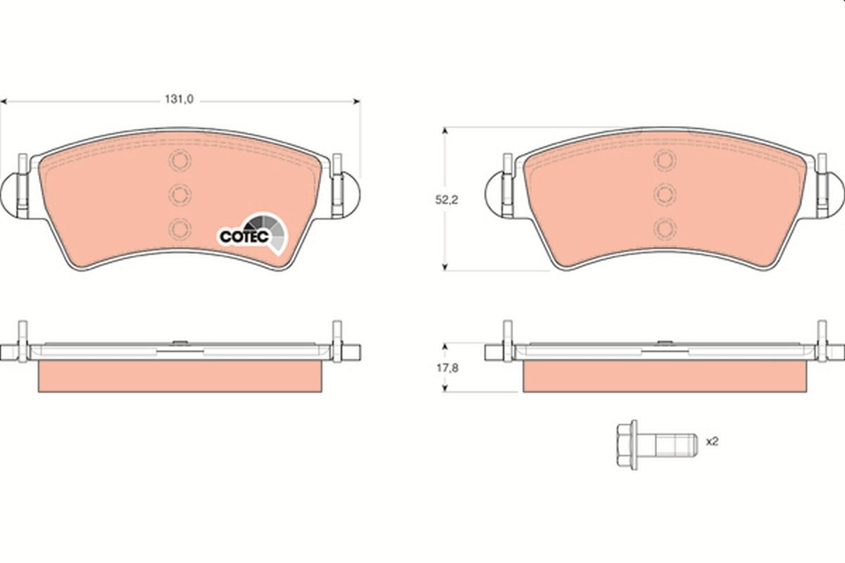 Brake Pad Set, disc brake GDB1501