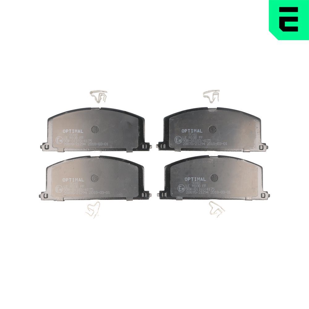 OPTIMAL BP-09348 - Bremsbelagsatz, Scheibenbremse