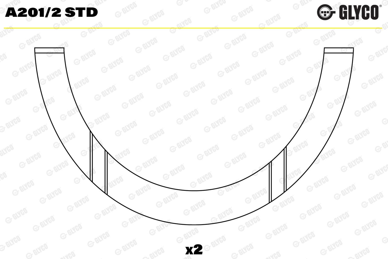 GLYCO A201/2 STD - Distanzscheibe, Kurbelwelle