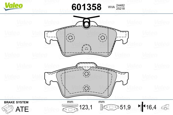 Brake Pad Set, disc brake 601358