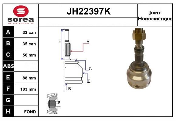 KIT CV JOINT AVEC KR053 - ASTRA G