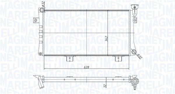 MAGNETI MARELLI 350213180600 Radiator, engine cooling