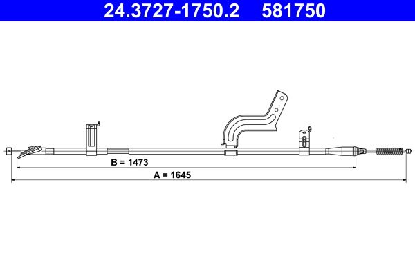 Ate 24.3727-1750.2 Seilzug, Feststellbremse
