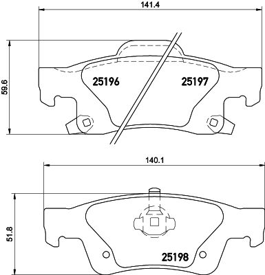 Brake Pad Set, disc brake 8DB 355 020-351