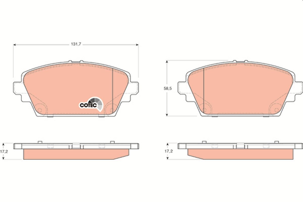 Brake Pad Set, disc brake GDB3227