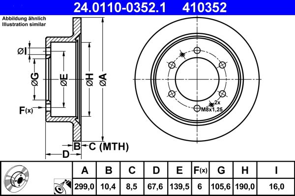 ATE 24.0110-0352.1 - Bremsscheibe