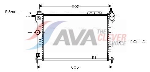 AVA Deutschland OLA2028 Kühler, Motorkühlung